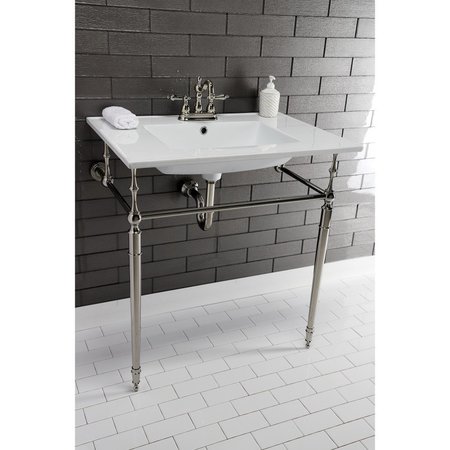 Fauceture Continental 31"x22" Ceramic Vanity Top W/ Integrated Basin 3H, White LBT31227W34
